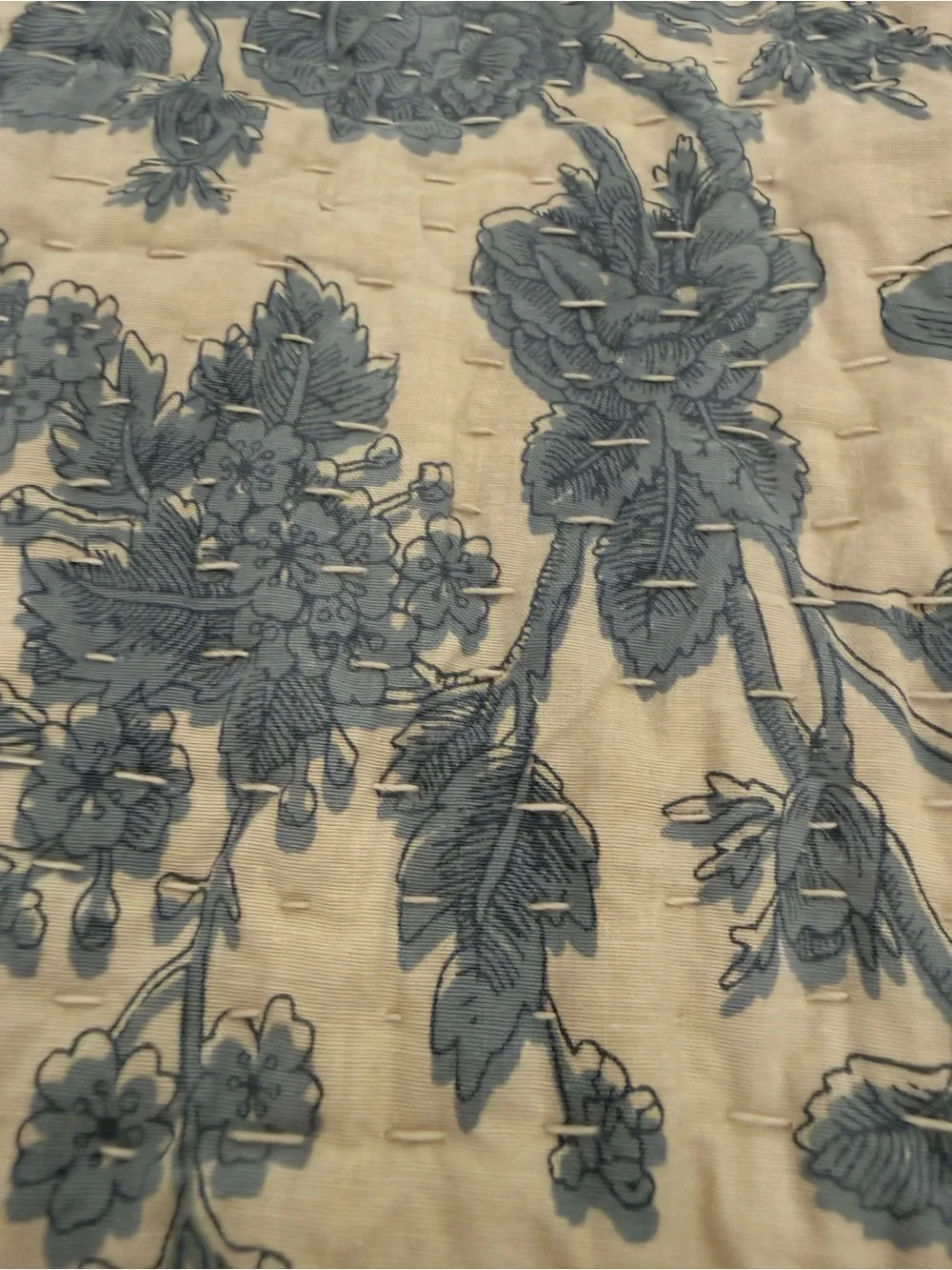 Pottery Barn Adele Reversible Quilt Blue Multi King | Like New